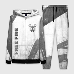 Женский костюм 3D Free Fire - white gradient вертикально
