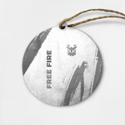 Деревянная игрушка круг Free Fire - white gradient вертикально