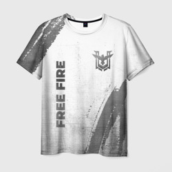 Мужская футболка 3D Free Fire - white gradient вертикально