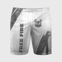 Мужские шорты спортивные Free Fire - white gradient вертикально