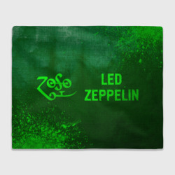 Плед 3D Led Zeppelin - green gradient по-горизонтали