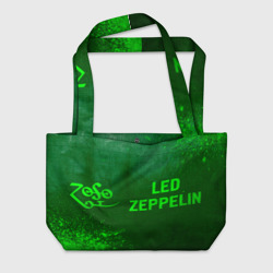 Пляжная сумка 3D Led Zeppelin - green gradient по-горизонтали