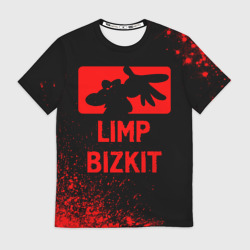 Мужская футболка 3D Limp Bizkit - red gradient