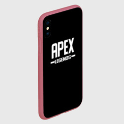 Чехол для iPhone XS Max матовый Apex legends logo white - фото 2