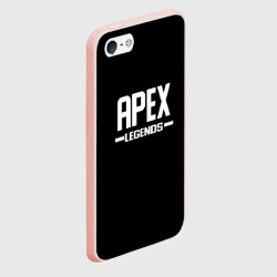 Чехол для iPhone 5/5S матовый Apex legends logo white - фото 2