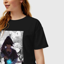 Женская футболка хлопок Oversize Башня Бога Баам - фото 2