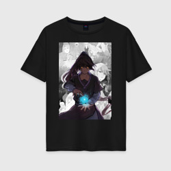 Женская футболка хлопок Oversize Башня Бога Баам