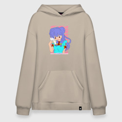 Худи SuperOversize хлопок Ранма - shampoo anime girl