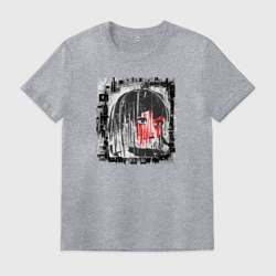 Мужская футболка хлопок Глитч, абстракция и женские образы