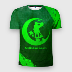 Мужская футболка 3D Slim Angels of Death - green gradient