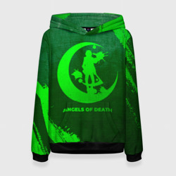 Женская толстовка 3D Angels of Death - green gradient