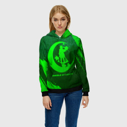 Женская толстовка 3D Angels of Death - green gradient - фото 2