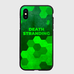 Чехол для iPhone XS Max матовый Death Stranding - green gradient посередине
