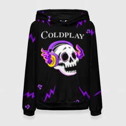 Женская толстовка 3D Coldplay неоновый череп