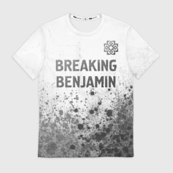 Мужская футболка 3D Breaking Benjamin - white gradient посередине