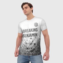 Мужская футболка 3D Breaking Benjamin - white gradient посередине - фото 2