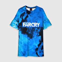 Детское платье 3D Farcry голубой огонь