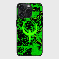 Чехол силиконовый для Apple iPhone 15 Pro матовый Quake pixel game
