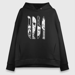 Женское светящееся худи 4 злодея из фильмов ужасов