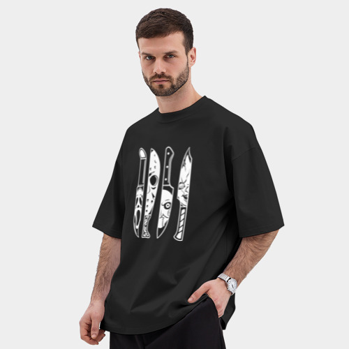Мужская футболка Oversize хлопок premium с принтом 4 злодея из фильмов ужасов - картинка 5 Мужская футболка Oversize хлопок premium 4 злодея из фильмов ужасов - фото 5