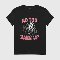 Женская футболка хлопок Ghostface no you hang up