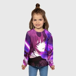Детский лонгслив 3D Honkai Star Rail Kafka violet light - фото 2
