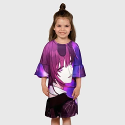 Детское платье 3D Honkai Star Rail Kafka violet light - фото 2