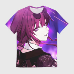 Мужская футболка 3D Honkai Star Rail Kafka violet light