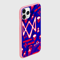 Чехол для iPhone 11 Pro Max матовый Watch dogs neon - фото 2
