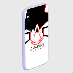 Чехол для iPhone XS Max матовый Assassins Creed glitch geometry - фото 2