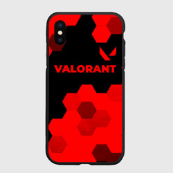 Чехол для iPhone XS Max матовый Valorant - red gradient посередине