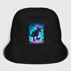 Детская панама хлопок Cyber tyrannosaur on a skateboard - ai art fantasy