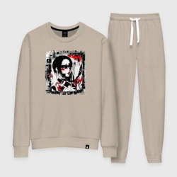 Женский костюм хлопок Абстракция глитч аниме девочка