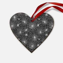 Деревянная игрушка Сердце Паутина - паттерн