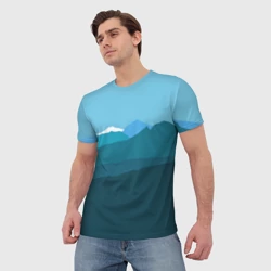 Мужская футболка 3D Горы горизонты - фото 2