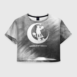 Женская футболка Crop-top 3D Angels of Death - grey gradient