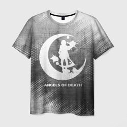 Мужская футболка 3D Angels of Death - grey gradient