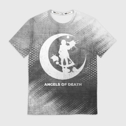 Мужская футболка 3D Angels of Death - grey gradient