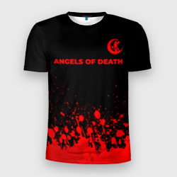 Мужская футболка 3D Slim Angels of Death - red gradient посередине