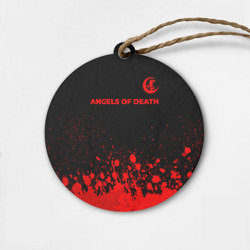 Деревянная игрушка круг Angels of Death - red gradient посередине