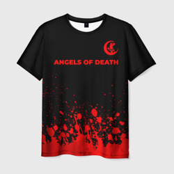Мужская футболка 3D Angels of Death - red gradient посередине