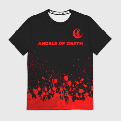 Мужская футболка 3D Angels of Death - red gradient посередине