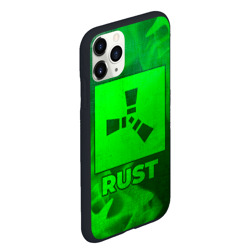 Чехол для iPhone 11 Pro Max матовый Rust - green gradient - фото 2