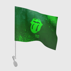 Флаг для автомобиля Rolling Stones - green gradient