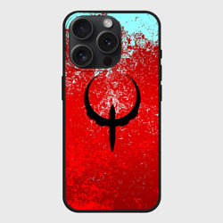 Чехол силиконовый для Apple iPhone 15 Pro матовый Quake брызги красок