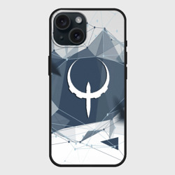Чехол силиконовый для Apple iPhone 15 матовый Квейк геометрия