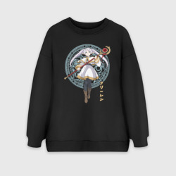 Женский свитшот oversize без начеса хлопок Волшебница Фрирен