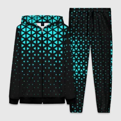 Женский костюм 3D Геометрический градиент - чёрно-синий