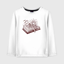 Детский лонгслив хлопок Чтение на природе