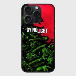 Чехол силиконовый для Apple iPhone 15 Pro матовый Dying Light 2 zombie